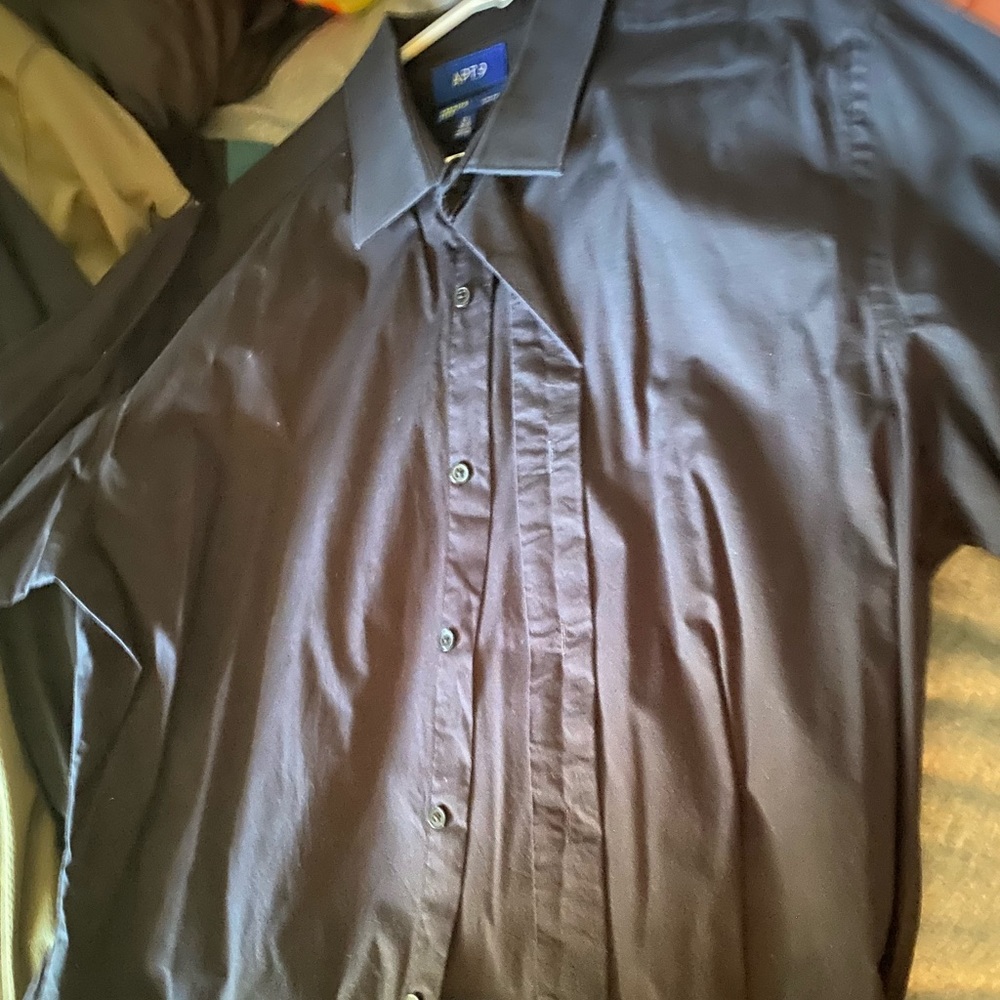 silver button down